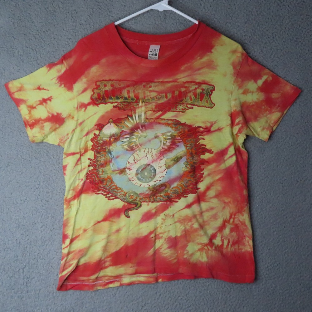 Vintage 1989‎ Jimi Hendrix Flying Eyeball Tie Dye Thrashed T Shirt USA